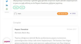 Papara Müşteri Hizmetlerine Ulaşamıyorum