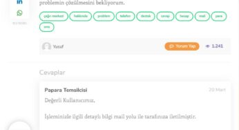 Papara’dan SMS Gelmiyor
