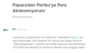 Paparadan Paribuya Para Aktaramıyorum